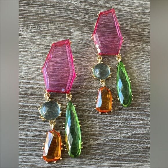 Statement drop earrings N382 - Picture 2 of 4